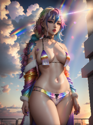 Rainbow Hair Punker 20