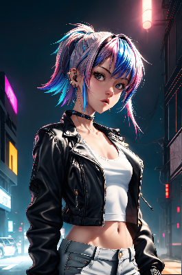 Rainbow Hair Punker 28